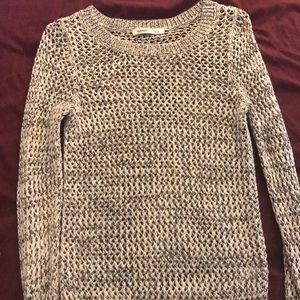💜3/$25 Brown black white yarn open weave sweater